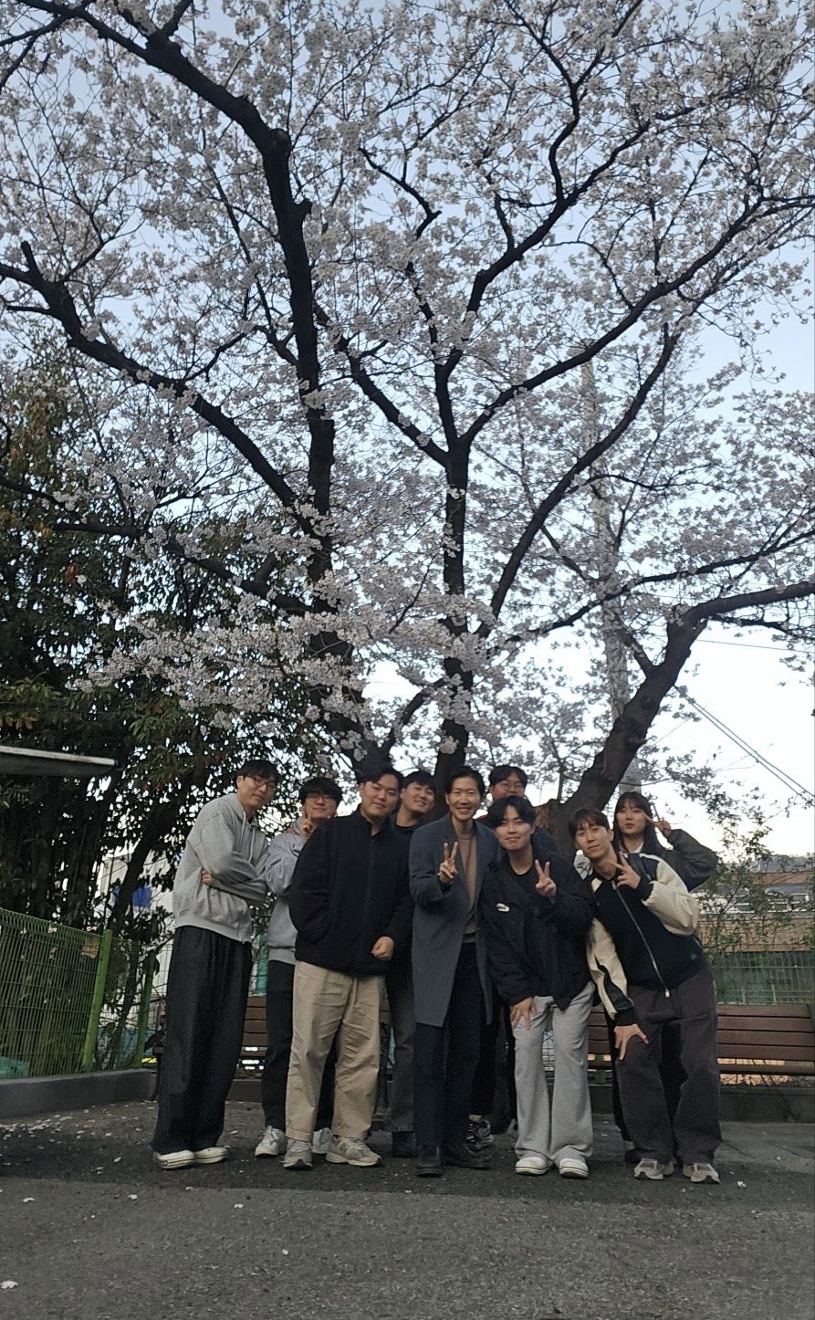 벚꽃 핀 캠퍼스에서 봄 나들이를 했습니다.